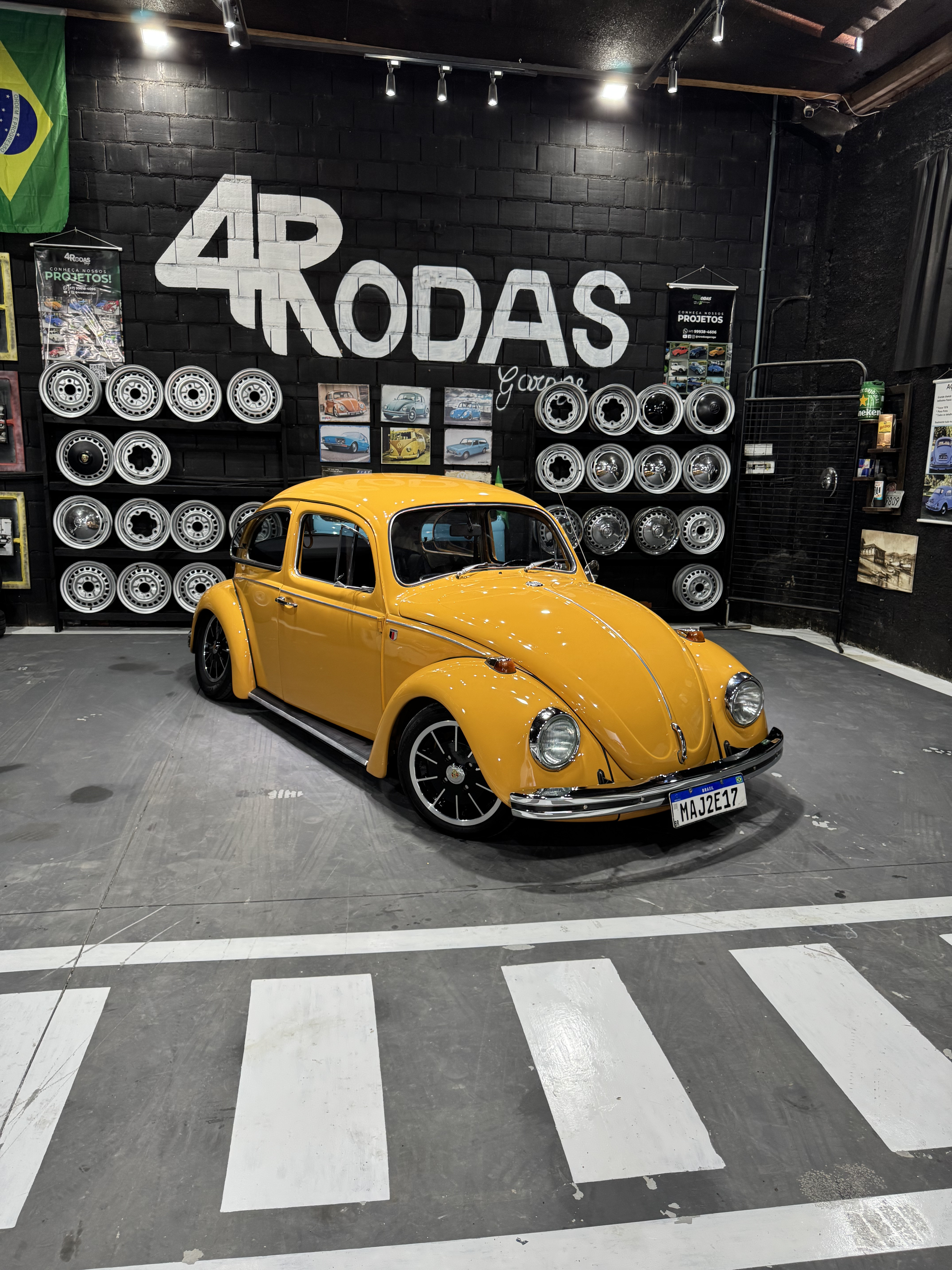 Projeto - VW Fusca 1973 - 1500cc - Amarelo Caju + R$ 700,00