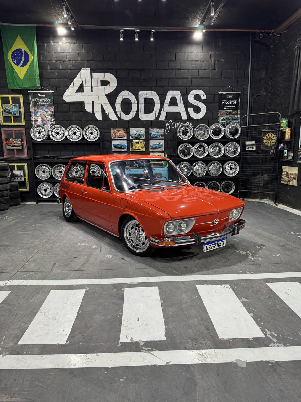 Projeto - VW Brasília 1975 - 1600cc - Vermelho Nobre + R$ 700,00 (Para auxiliar nas despesas de transporte)