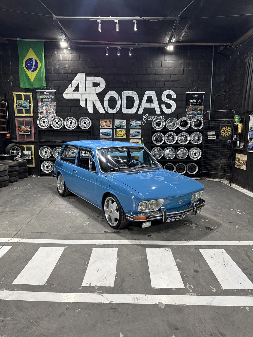 Projeto - VW Brasília 1976 - 1600cc - Azul Bahamas + R$ 700,00 (Para auxiliar nas despesas de transporte)