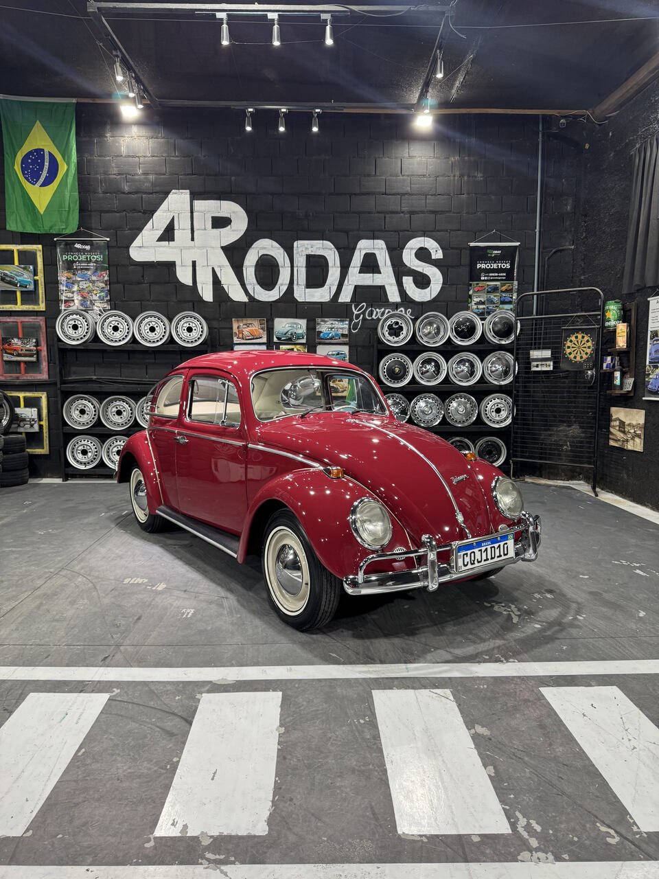 Projeto - VW Fusca 1965 - 1200cc - Vermelho Vinho + R$ 700,00 (Para auxiliar nas despesas de transporte)