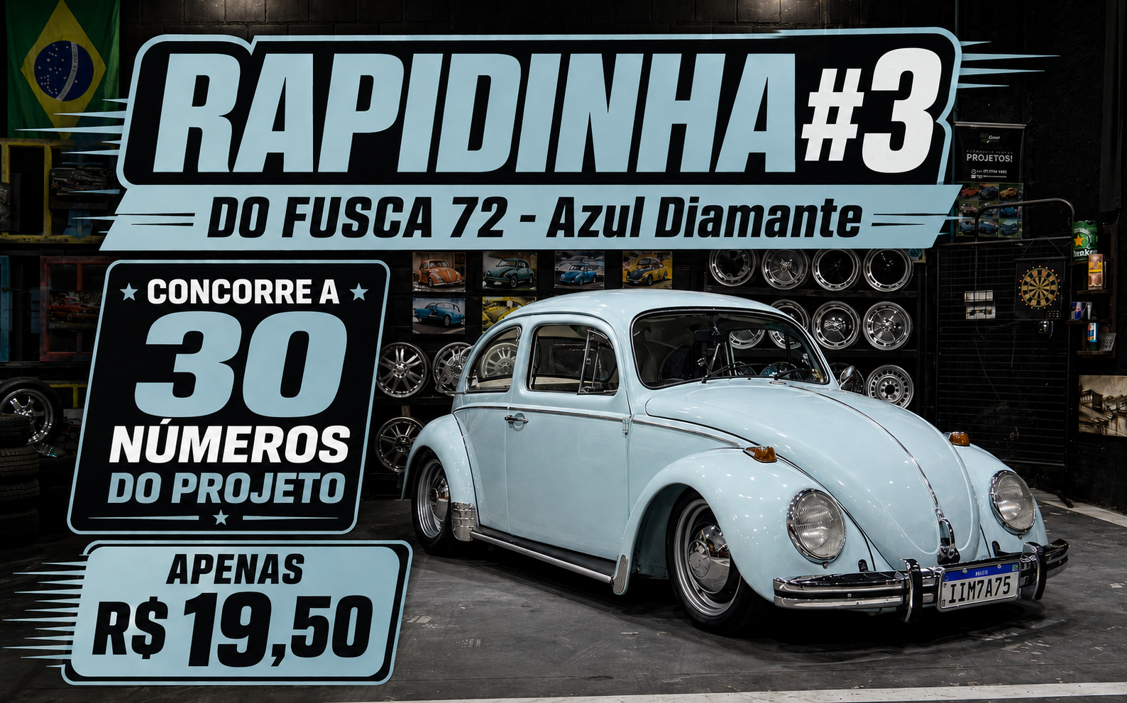 Rapidinha#3 – do PJ -  Fusca 72 - Azul Diamante